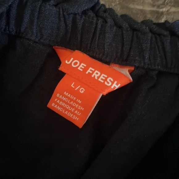 Joe Fresh Navy Ruffle Dress One Shoulder - Picture 2 of 5